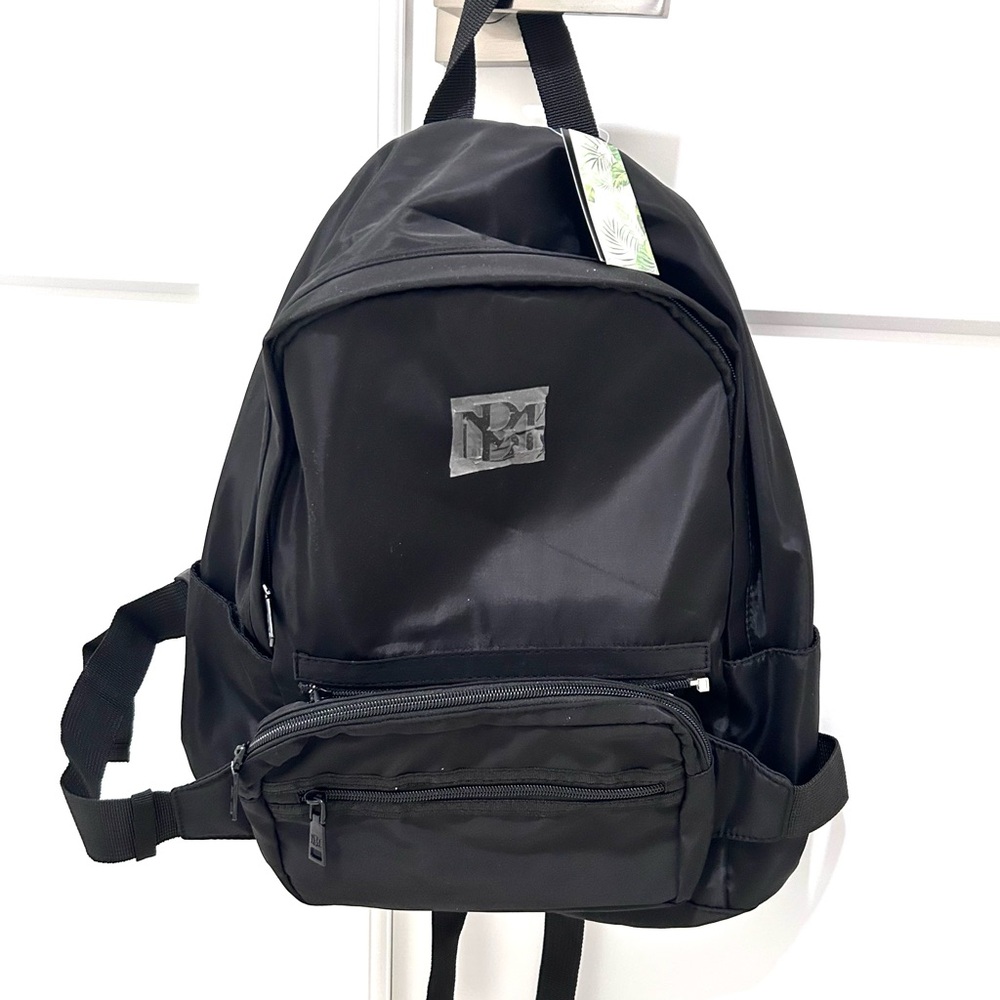 Badgley Mischka Black Nylon Backpack with detachable belt bag - Picture 4 of 5